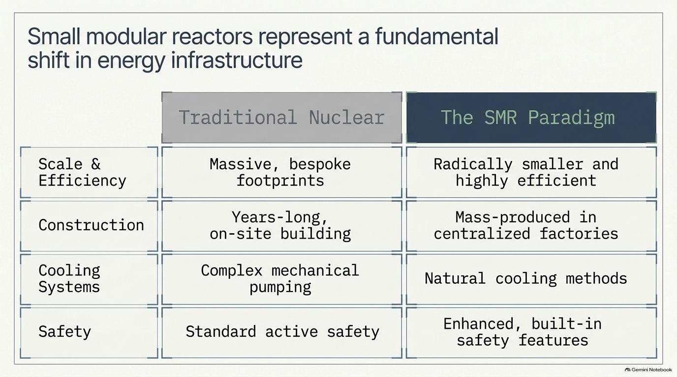 Traditional nuclear vs the SMR paradigm comparison